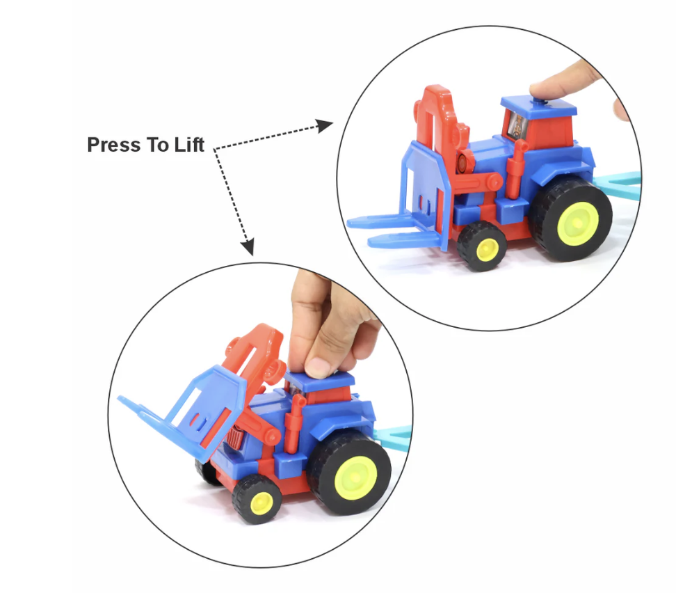Aditi Friction Tractor Toy With Logs/Bricks