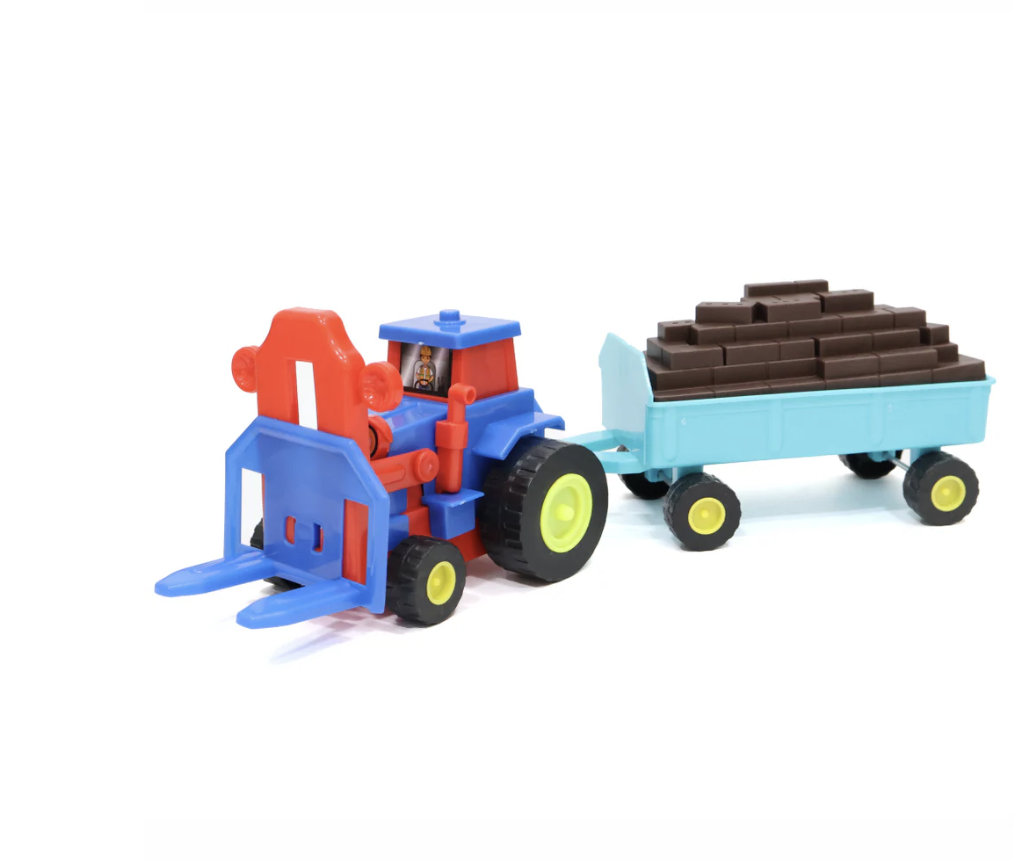 Aditi Friction Tractor Toy With Logs/Bricks
