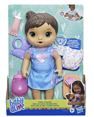 Baby Alive Change N Play Baby Doll, 12-Inch