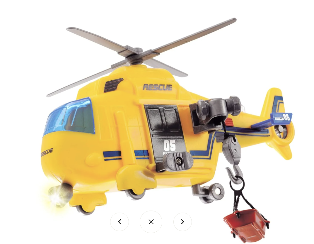 Dickie Toys Rescue Copter, Light & Sound Vehicle for Kids