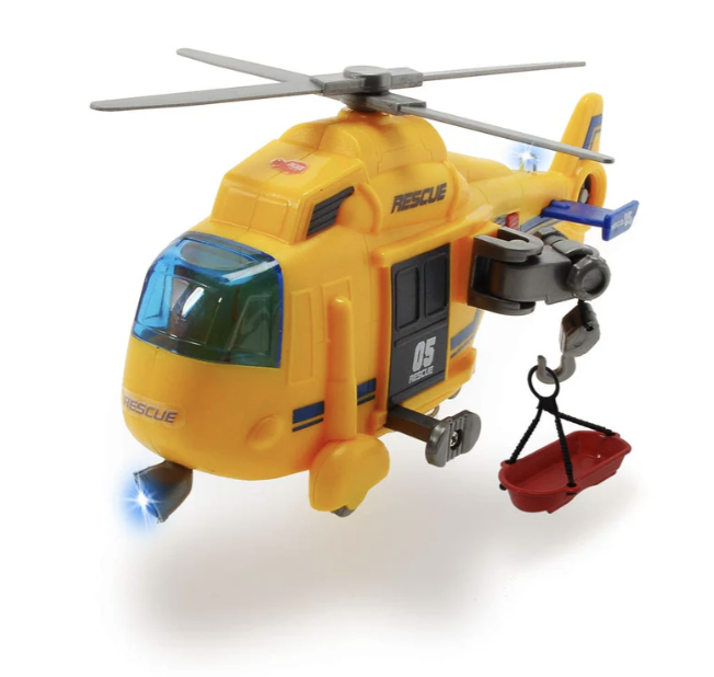 Dickie Toys Rescue Copter, Light & Sound Vehicle for Kids