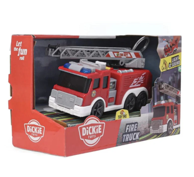 Dickie Toys Fire truck, Light & Sound vehicle for kids
