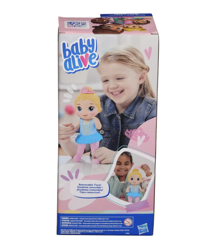 Baby Alive Princess Ballerina Blonde Hair Baby Doll, 10.25 Inches