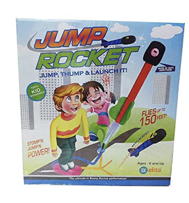 Ekta Jump Rocket Stomp Launcher and 3 Foam Tipped Rockets