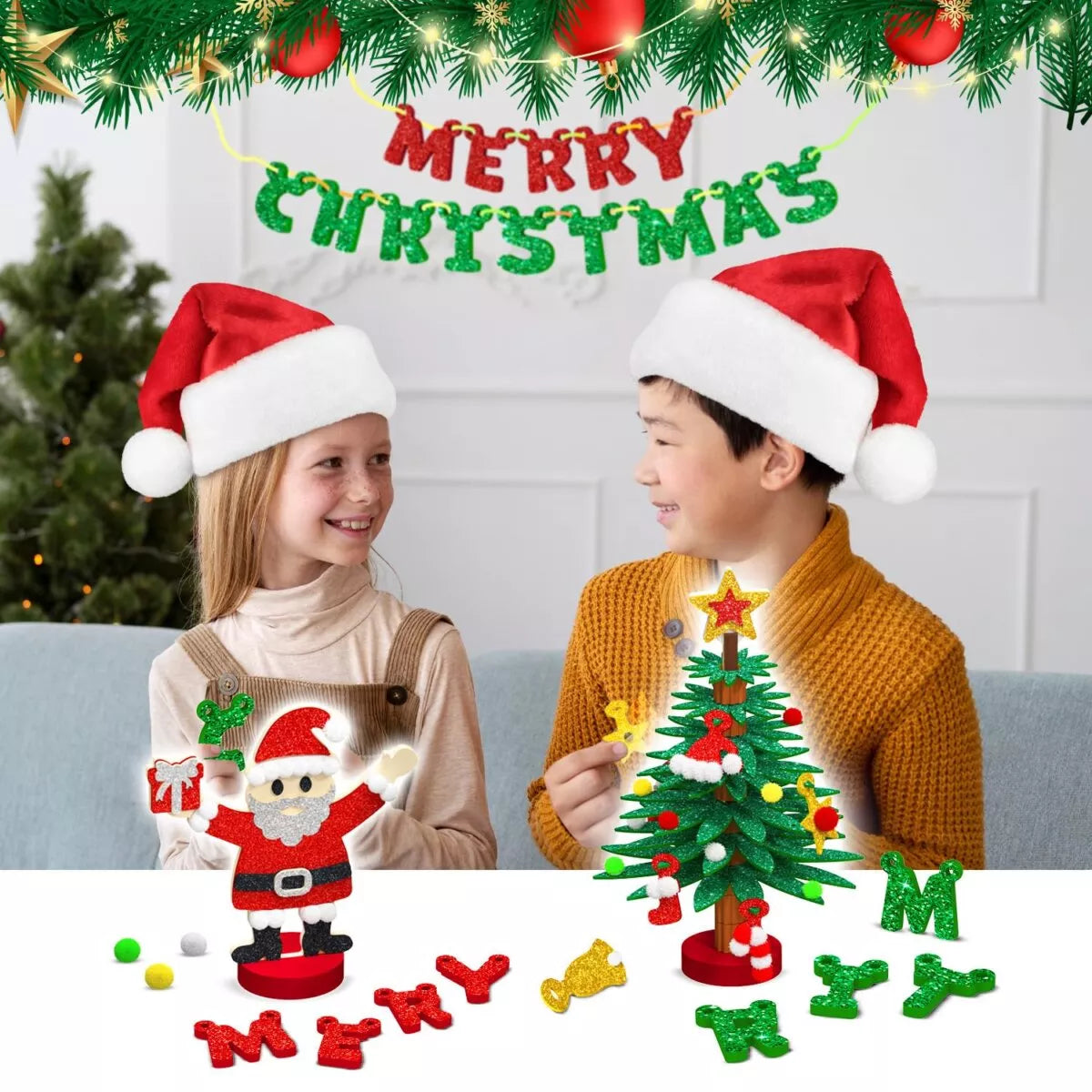 Smartivity Pom Pom Christmas DIY Craft Kit