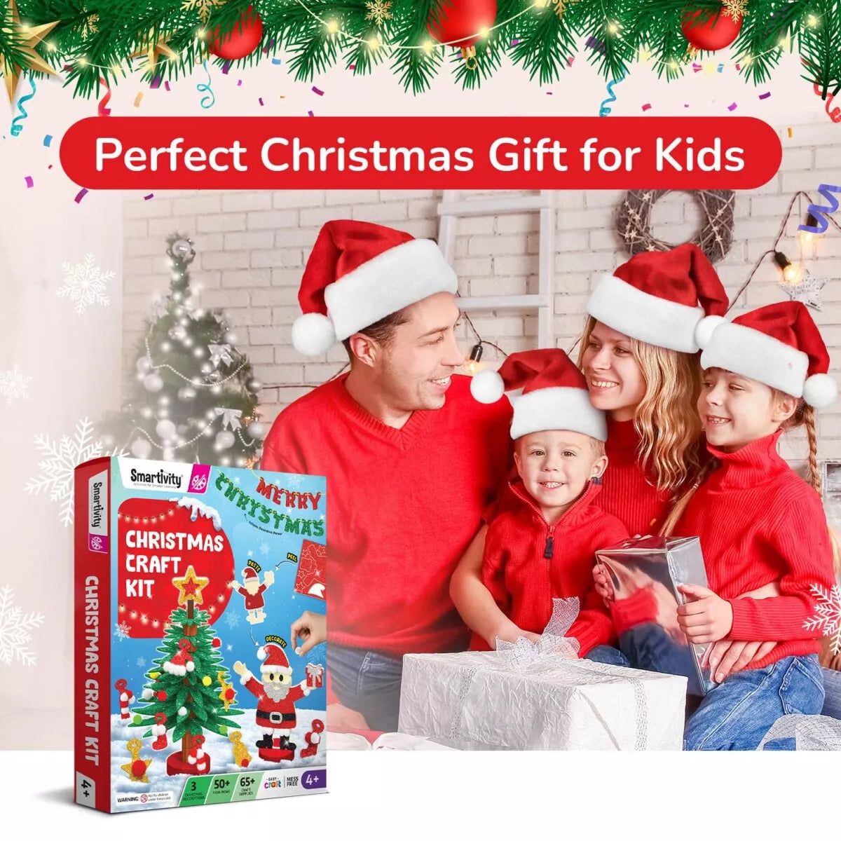 Smartivity Pom Pom Christmas DIY Craft Kit