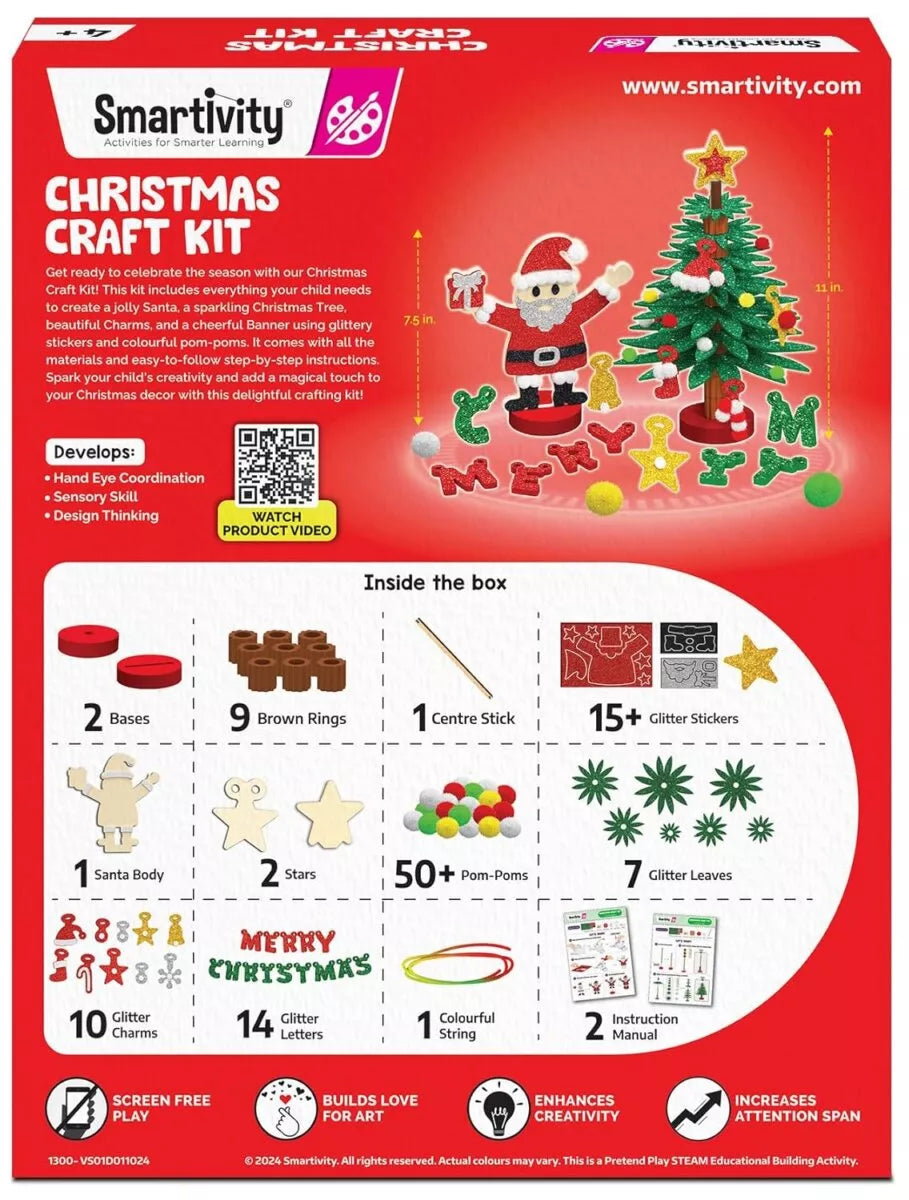 Smartivity Pom Pom Christmas DIY Craft Kit