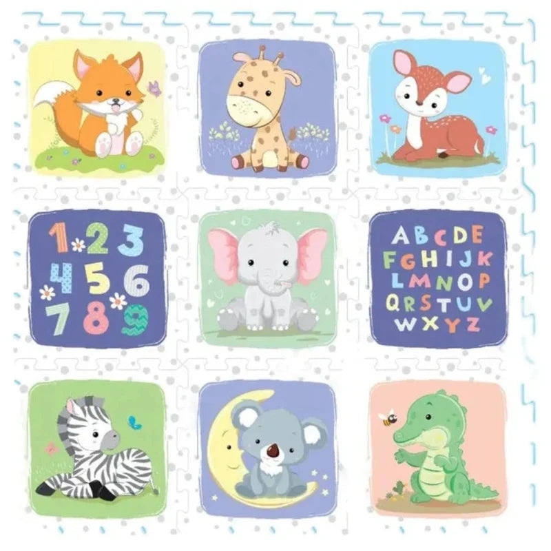 Sunta HT Printed Puzzle Playmat 9Pcs -Safari