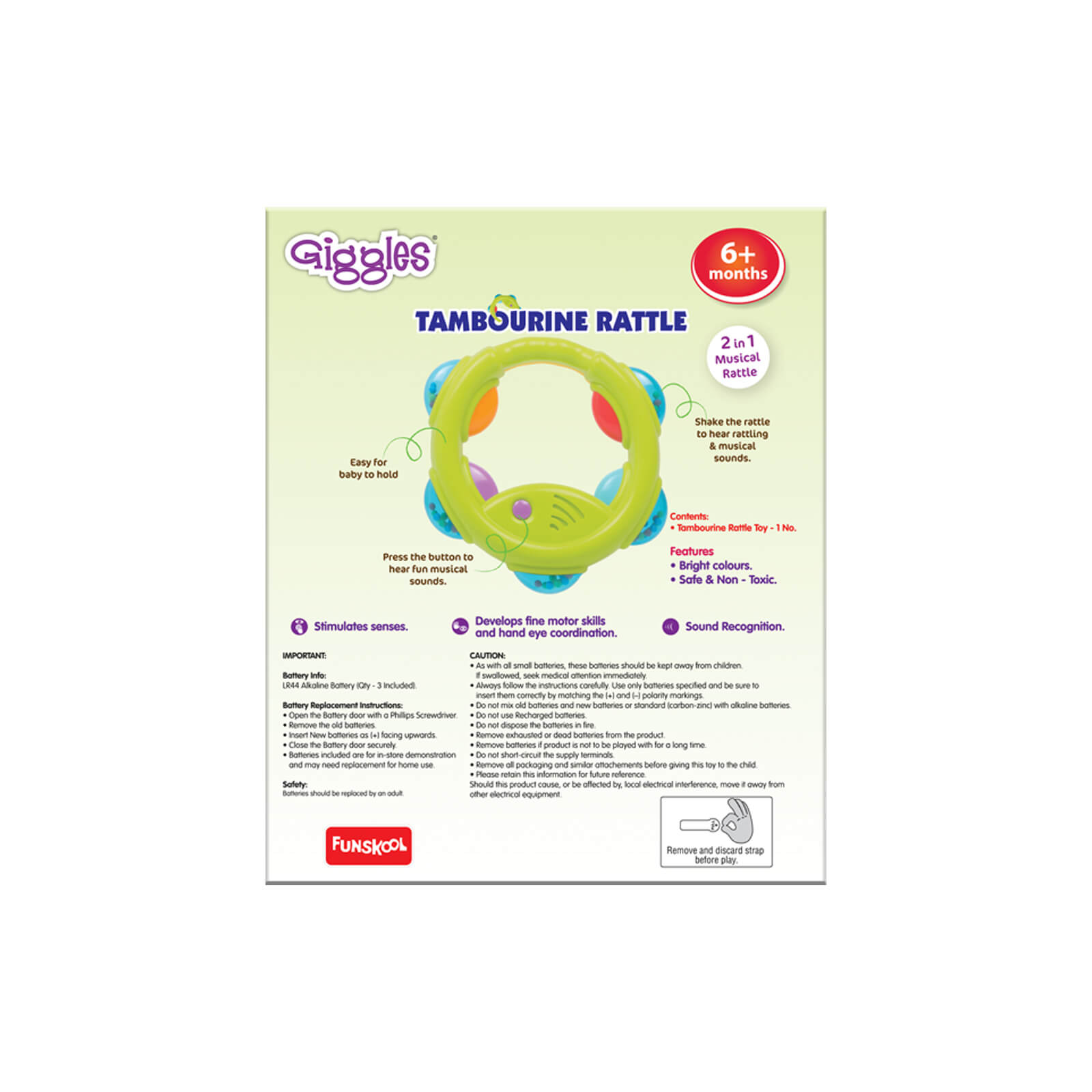 Giggles Tambourine Rattle