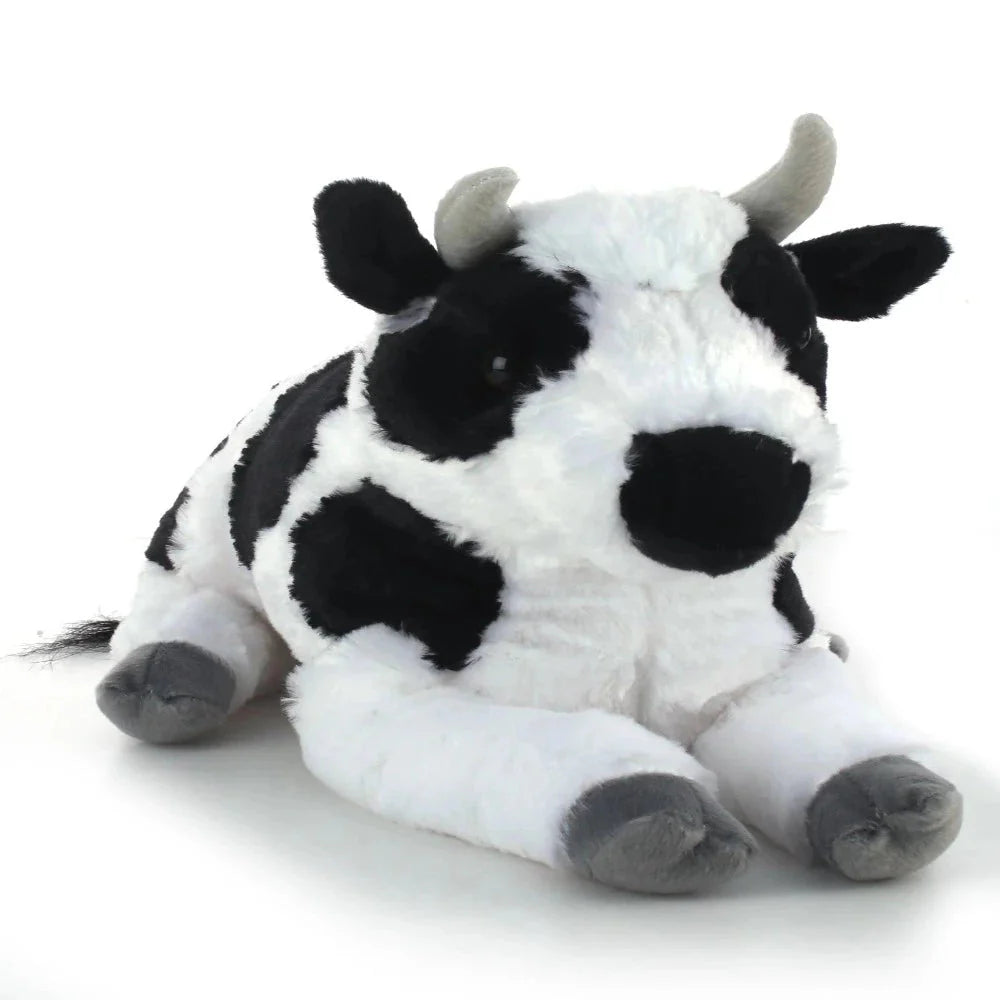 Wild Republic LAYING COW BLACK Stuffed Animal
