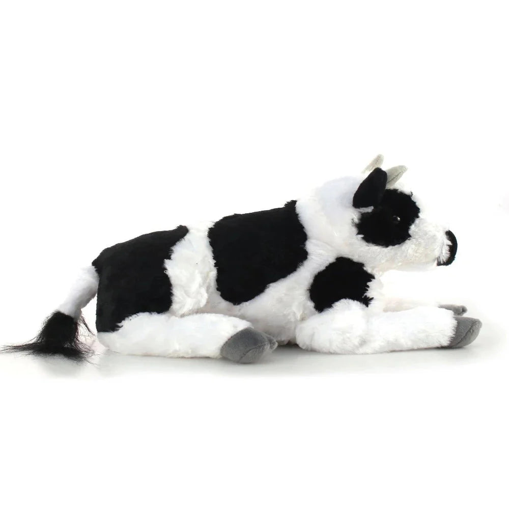 Wild Republic LAYING COW BLACK Stuffed Animal