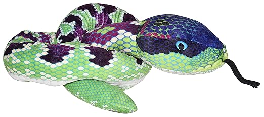 Wild Republic SNAKE GREEN & PURPLE Stuffed Animal