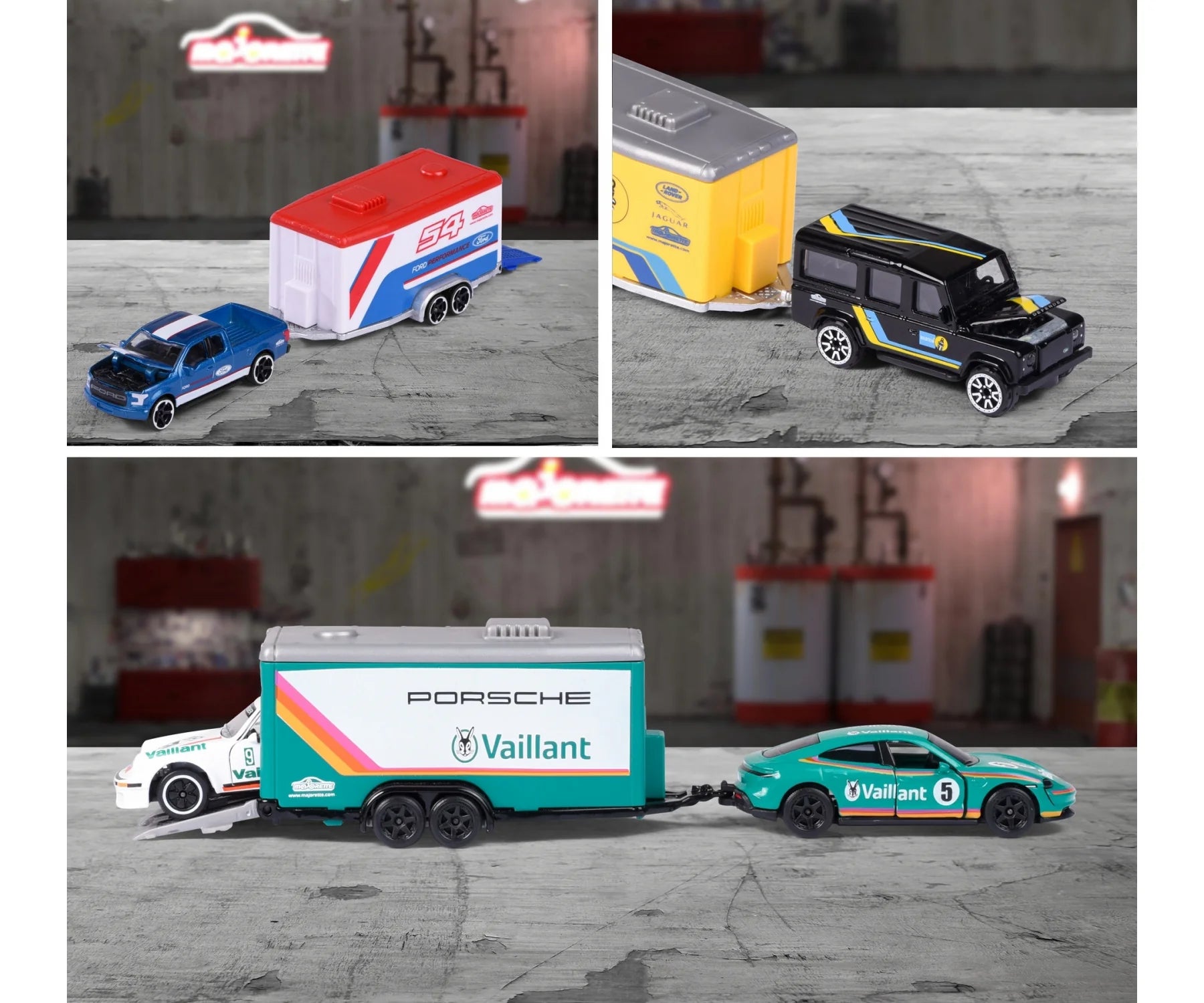 Majorette Porsche Race Trailer Assortment -Porsche Taycan Turbo S +917
