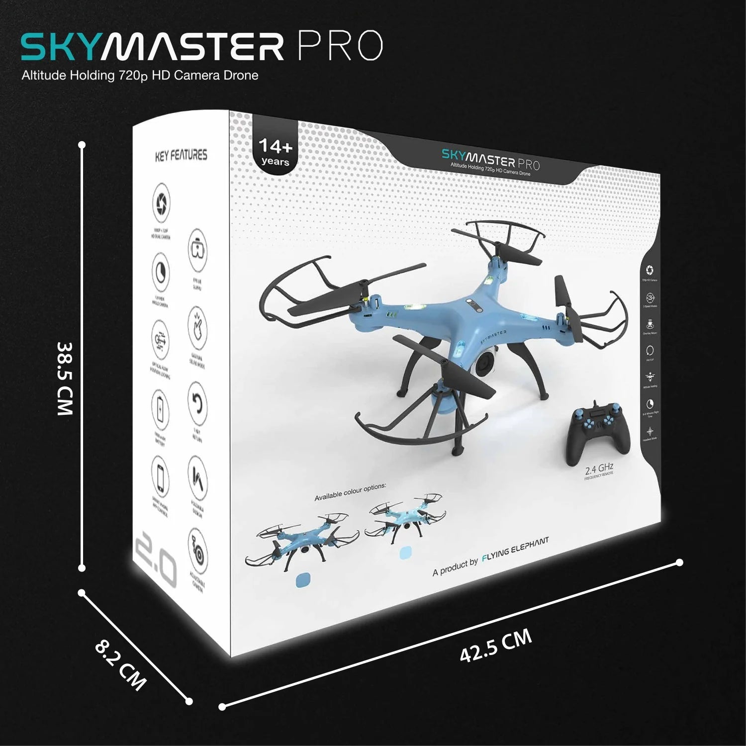 Electrobotic Sky Master Pro 2.4 GHZ Altitude Holding Camera Drone 720p HD