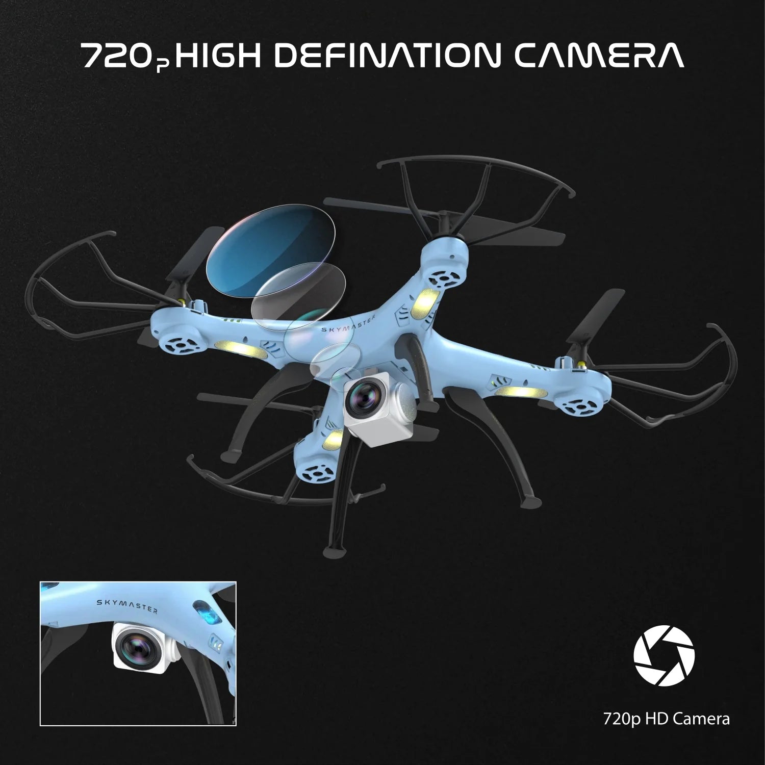 Electrobotic Sky Master Pro 2.4 GHZ Altitude Holding Camera Drone 720p HD
