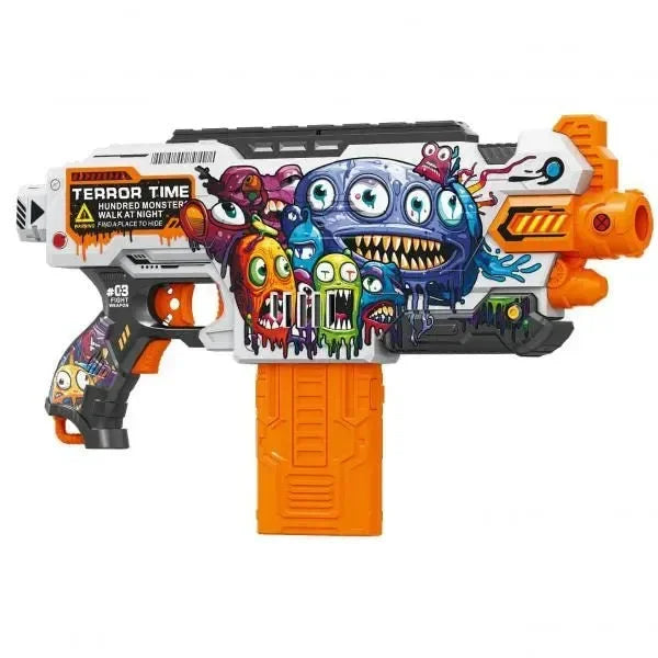 Fire Force Graffiti Blaster with Magazine – High-Speed Foam Bullet Gun for Action Play