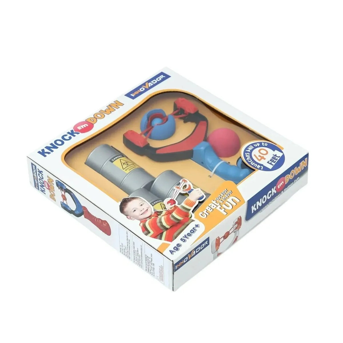 Innovador Knock em Down Shooter With Target Pull Back For Fun Toy