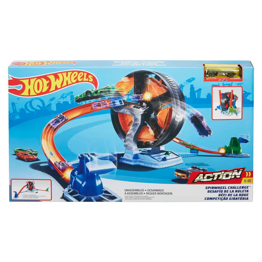 Hot Wheels Spinwheel Challenge Playset with 1:64 single Car GJM77