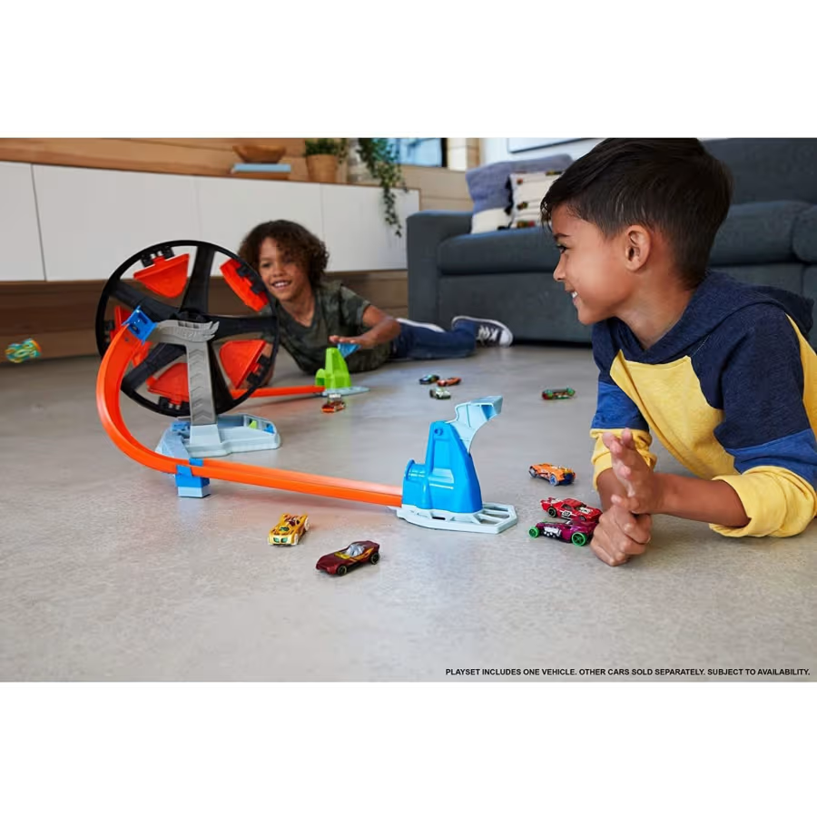 Hot Wheels Spinwheel Challenge Playset with 1:64 single Car GJM77