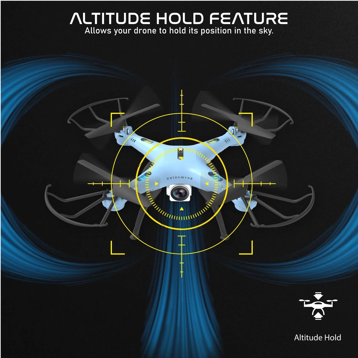 Electrobotic Sky Master Pro 2.4 GHZ Altitude Holding Camera Drone 720p HD