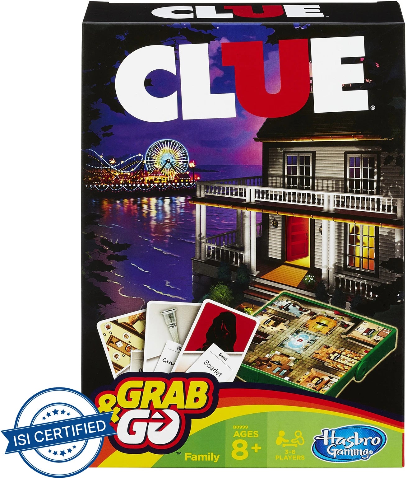 HASBRO GAMING Clue Grab & Go Game Strategy & War Board Game