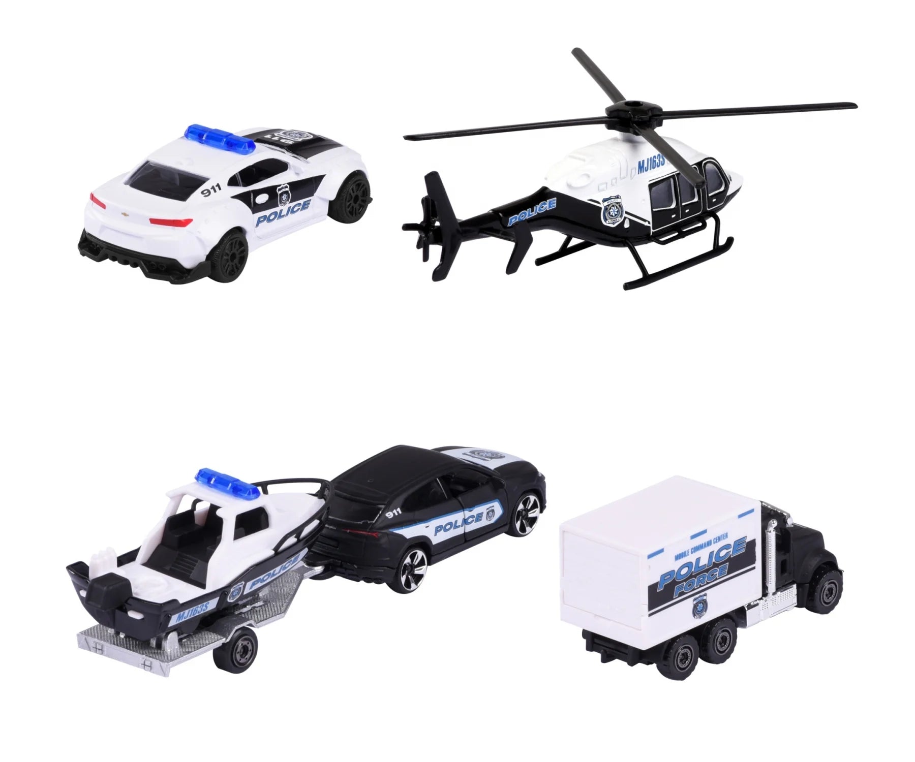 Majorette Police Force 5 Vehicles Giftpack Licensed Diecast Cars