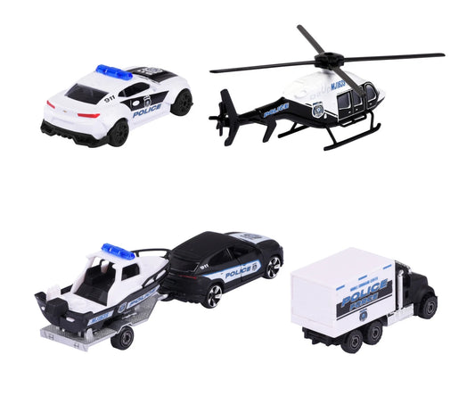 Majorette Police Force 5 Vehicles Giftpack Licensed Diecast Cars