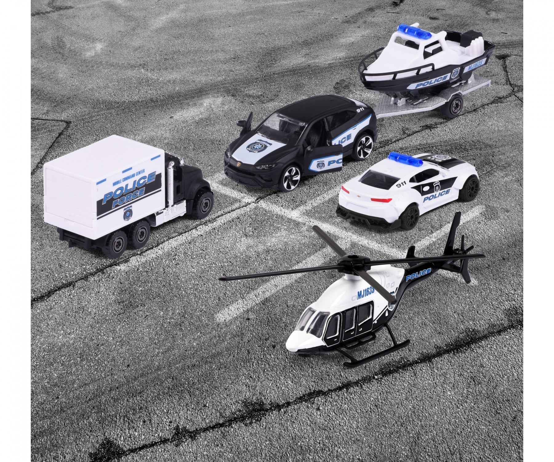 Majorette Police Force 5 Vehicles Giftpack Licensed Diecast Cars