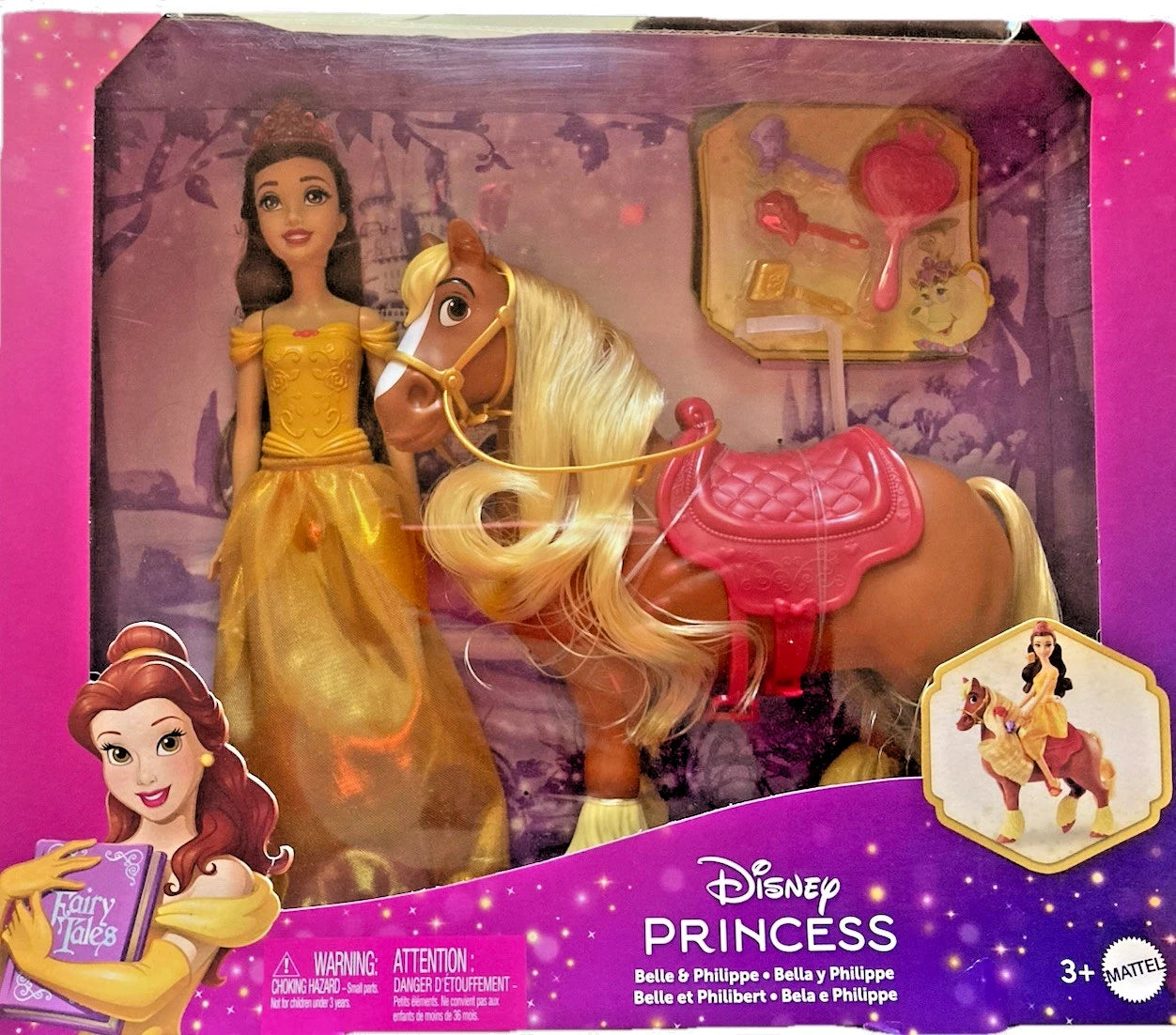 Disney Princess Belle and Philippe Playset NEW JBG01
