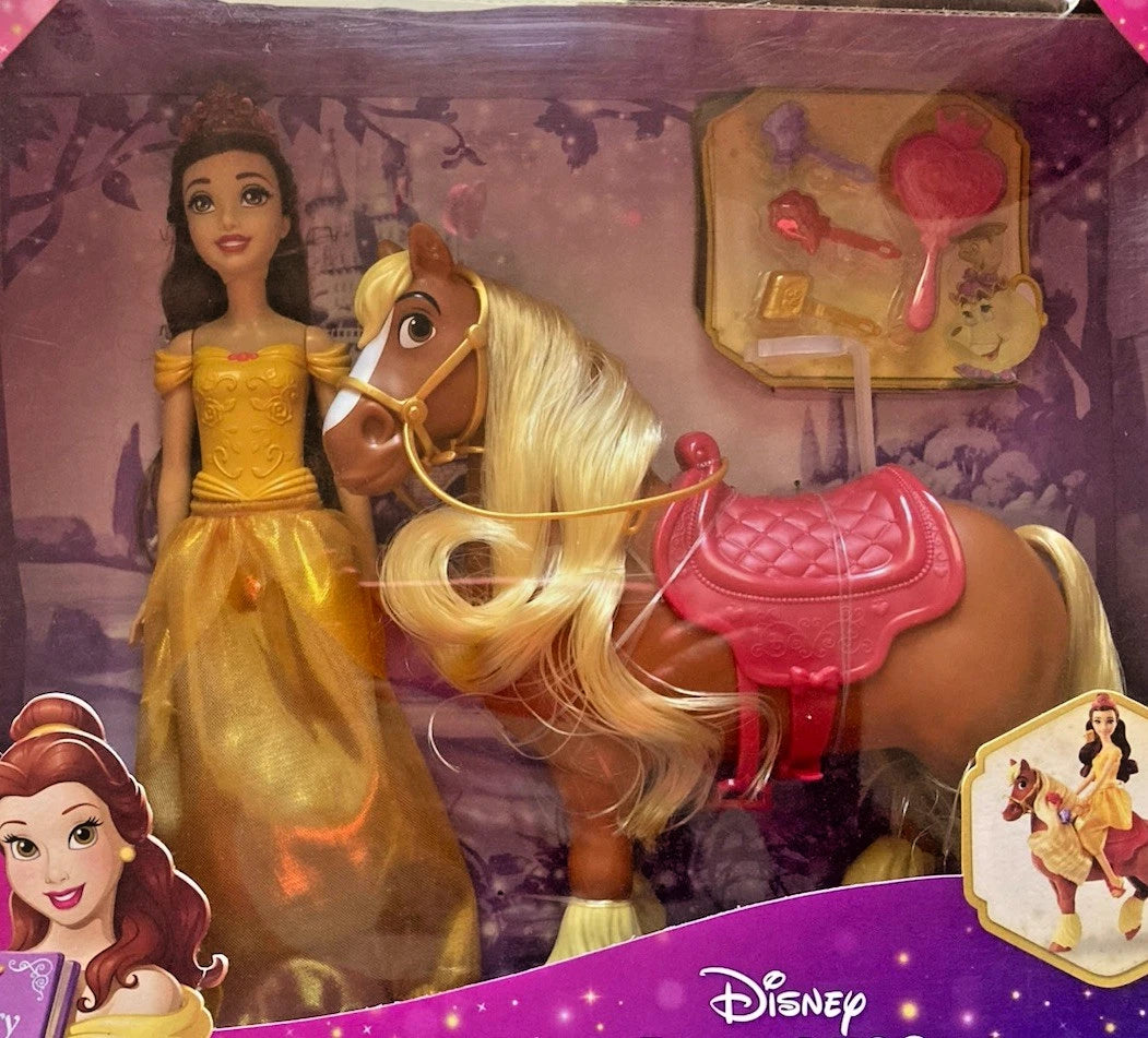 Disney Princess Belle and Philippe Playset NEW JBG01