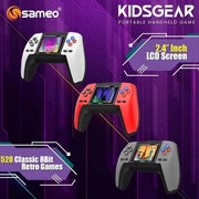 Sameo Kids Gear Inferno Red, Retro Handheld Console with 520 Built-in Games